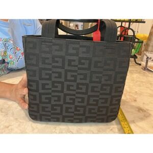 Givenchy Black Logo Tote Bag Top Handle Handbag Designer Purse Small